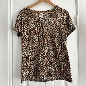 Pink VS leopard shirt